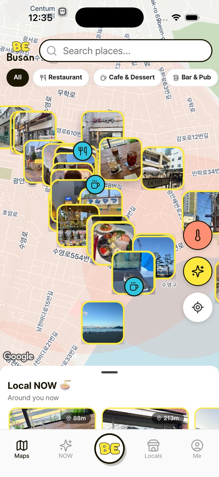 BE-JUMIN 앱 — 라이브 로컬 지도